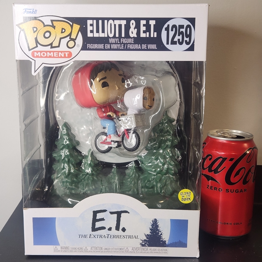 Funko Pop! Elliot & E.T.  #1259 Large size Glow in the Dark